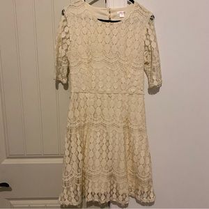 Cream lace dress